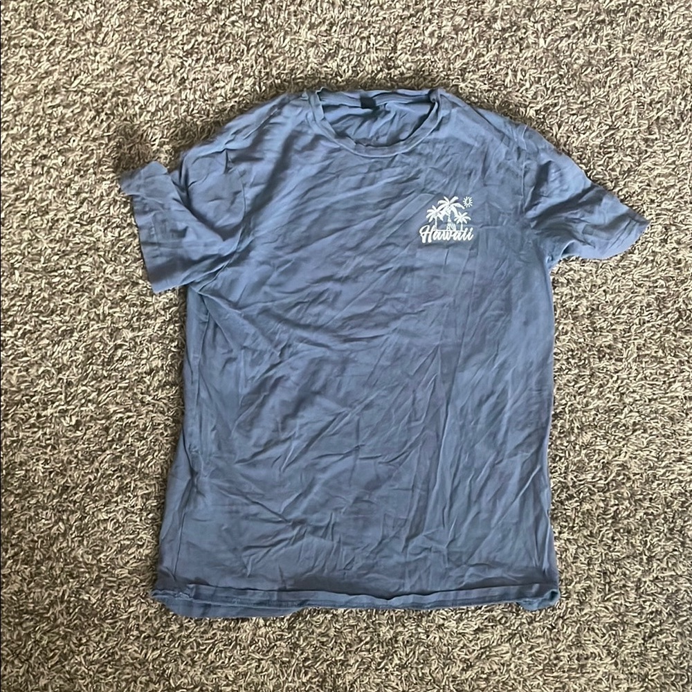 Light Blue Short Sleeve Tee with Chest Logo